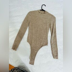 Brown textured bodysuit